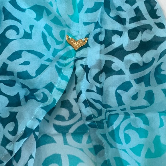 Lisa Blue ARABIAN NIGHTS Side Split Pant - Aqua Marine - Picture 2 of 14